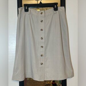 Studio Taupe Button-Front Mini Skirt